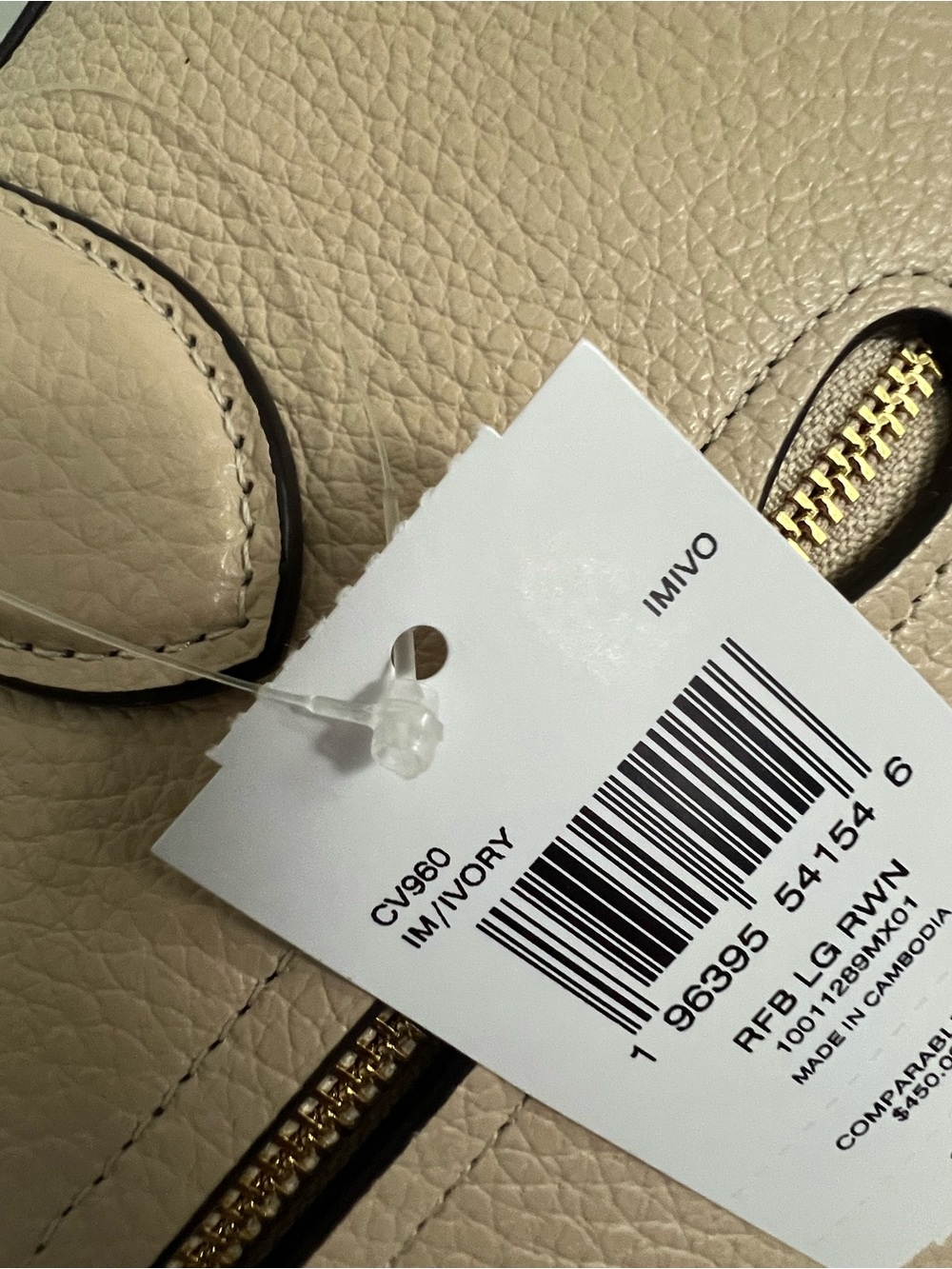 Coach Large Rowan Satchel In Ivory Color - Picture 7 of 10